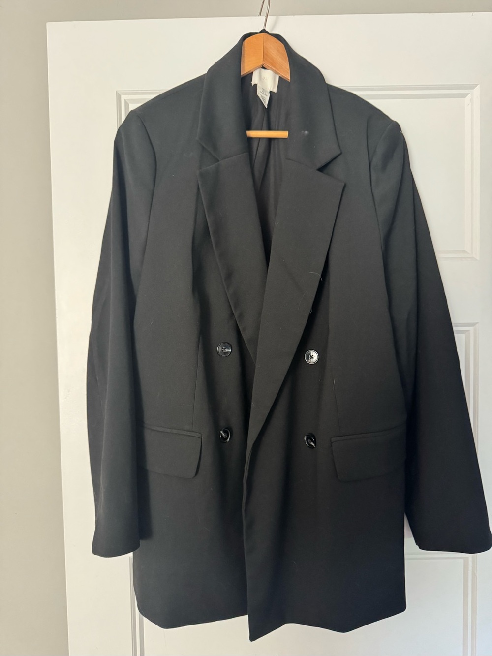H&M Black Double-Breasted Blazer